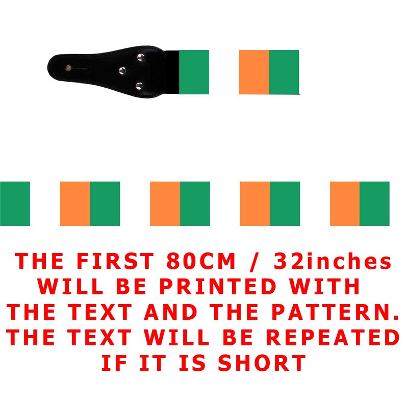 Personalised Guitar Strap with Irish Flag